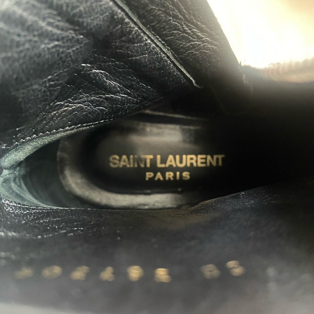 Saint Laurent Black Ankle Boots with Silver Studs - Picture 2 of 10